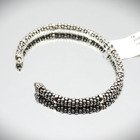 LAGOS Caviar Sterling Silver 6mm Cuff Bracelet - Picture 3 of 8